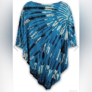 Kamana Tye Dye Poncho top NWT OS